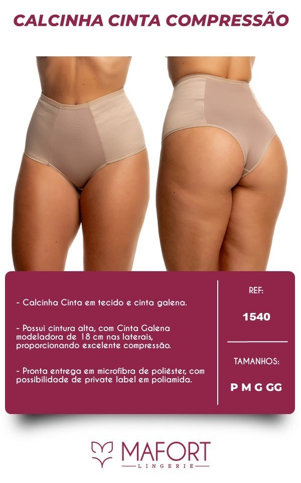 CALCINHA CINTA MODELADORA - Ref 1540