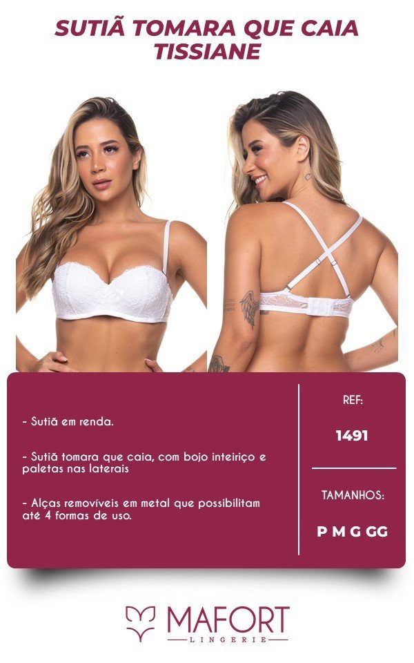 SUTIÃ TOMARA QUE CAIA TISSIANE - Ref 1491
