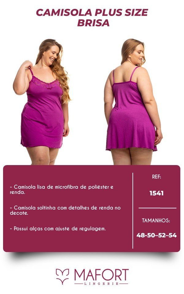 CAMISOLA BRISA LISA PLUS SIZE - Ref 1541
