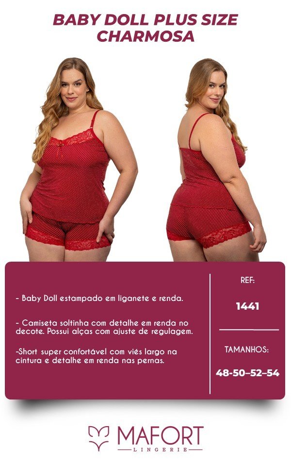 BABY DOLL CHARMOSA PLUS SIZE - Ref 1441