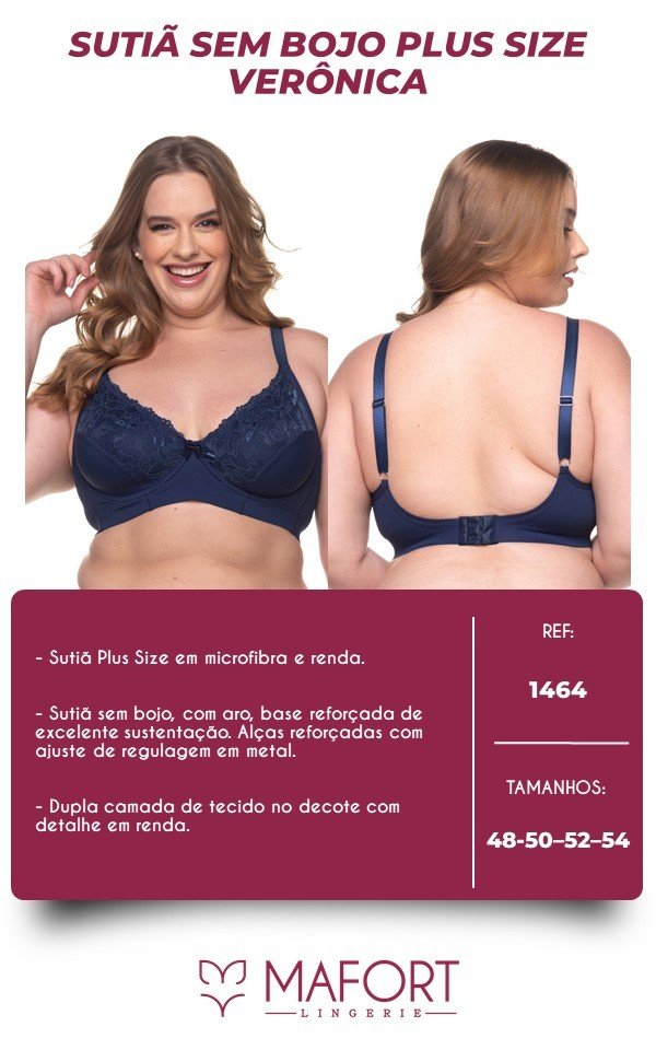 SUTIA VERONICA SEM BOJO PLUS SIZE - Ref 1464