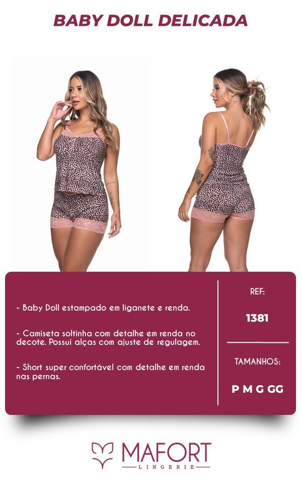 BABY DOLL DELICADA - Ref 1381