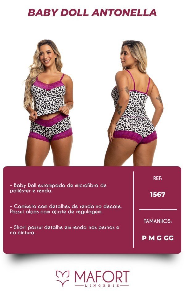 BABY DOLL ESTAMPADO ANTONELLA - Ref 1567