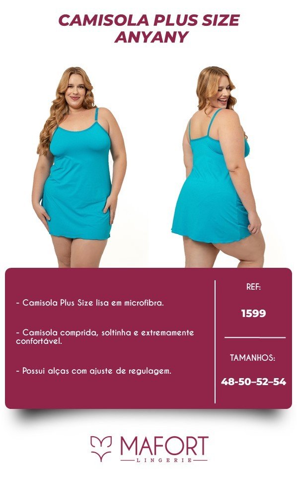 CAMISOLA PLUS SIZE ANY ANY - REF 1599