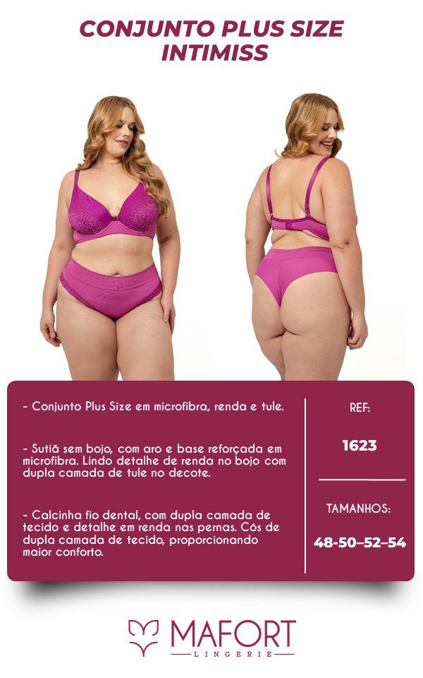 CONJUNTO INTIMISS PLUS SIZE - REF 1623