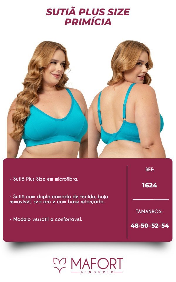 SUTIÃ PRIMICIA PLUS SIZE REF- 1624