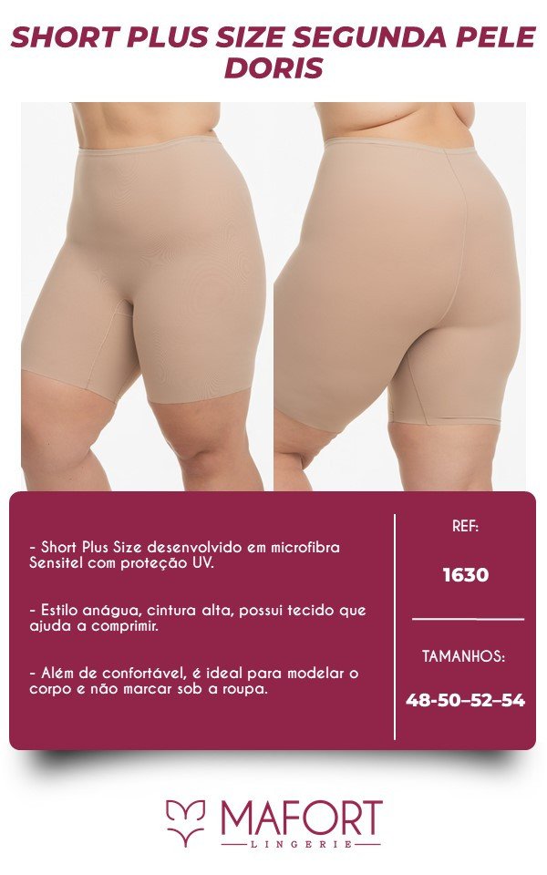 SHORT PLUS SIZE SEGUNDA PELE DORIS - Ref 1630