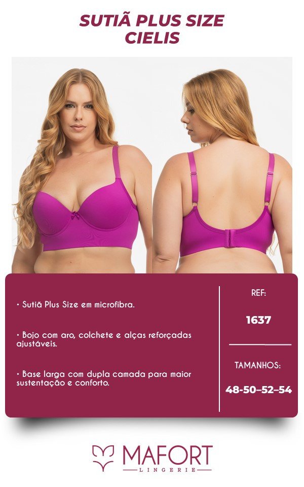 SUTIÃ PLUS SIZE CIELIS - REF 1637