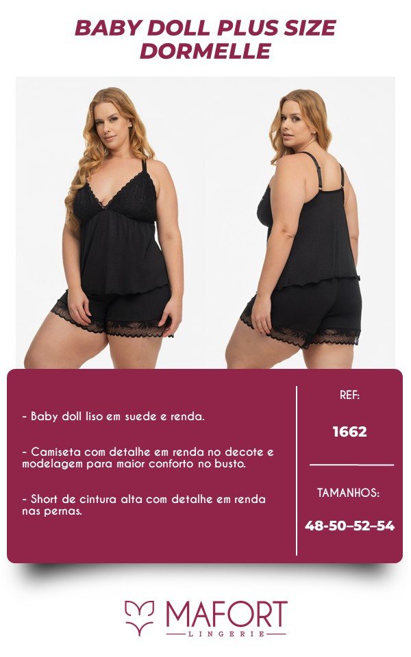 BABY DOLL PLUS SIZE DORMELLE - REF 1662