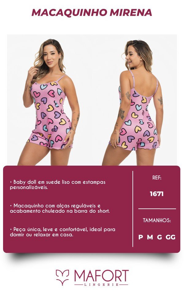 BABY DOLL MACAQUINHO MIRENA - REF 1671