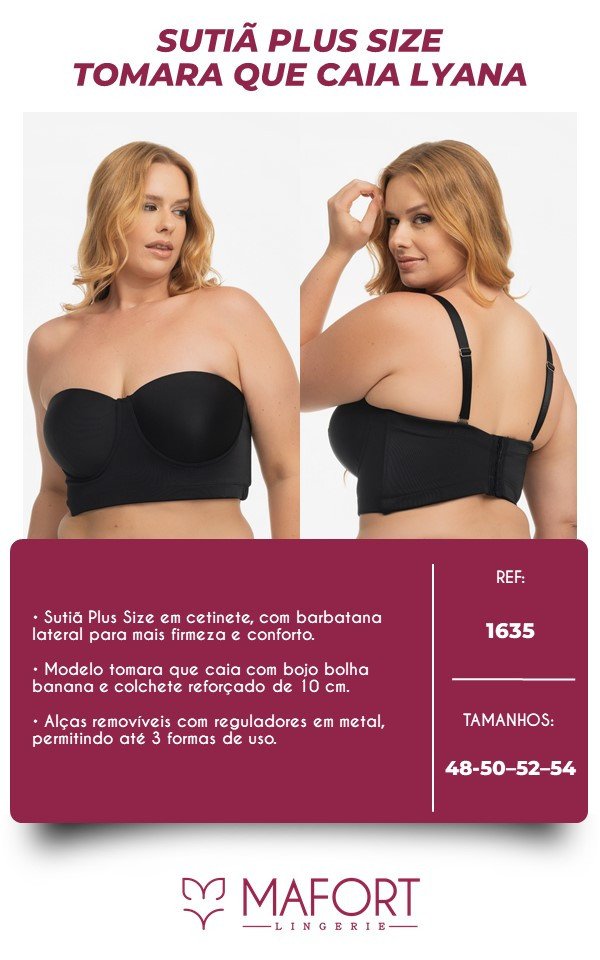 SUTIÃ PLUS SIZE TOMARA QUE CAIA LYANA - REF 1635