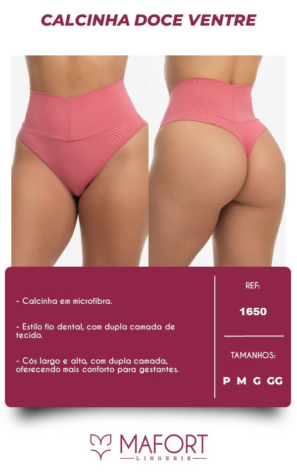 CALCINHA DOCE VENTRE - REF 1650 