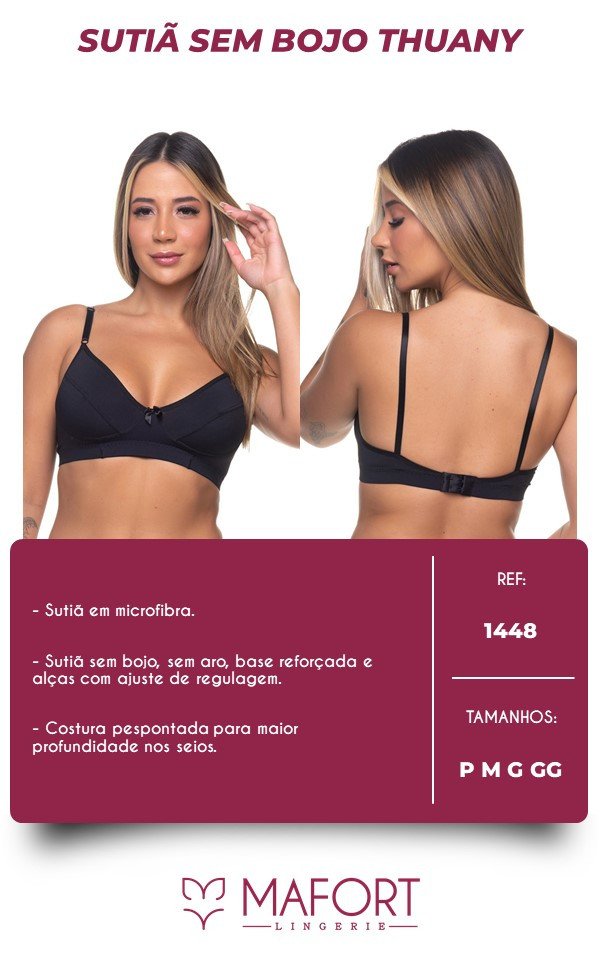 SUTIÃ THUANY SEM BOJO - Ref 1448