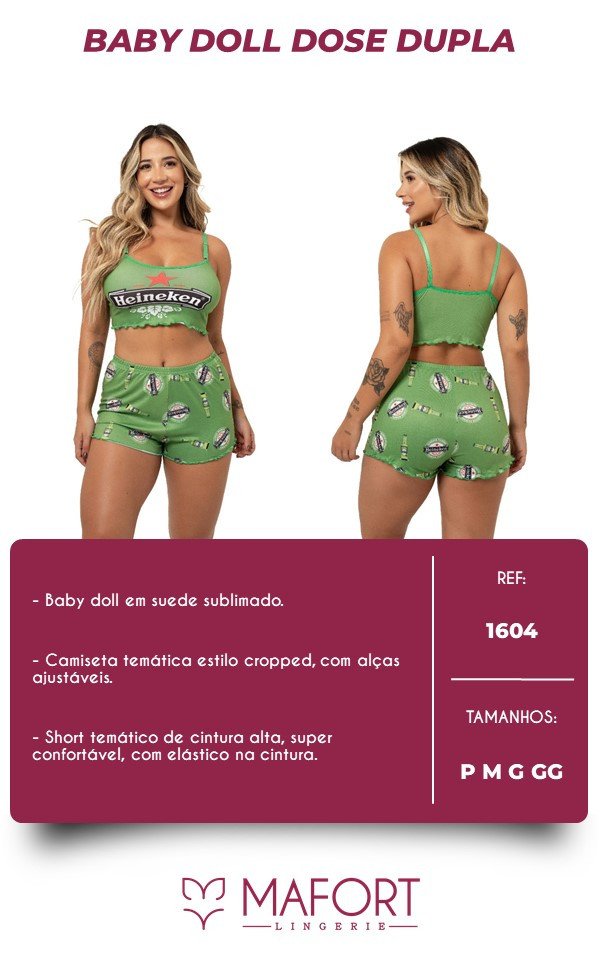 BABY DOLL DOSE DUPLA - Ref 1604