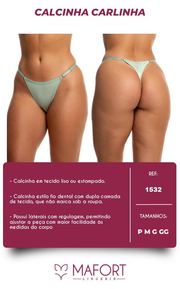 CALCINHA CARLINHA FIO DENTAL DUPLO - REF 1532