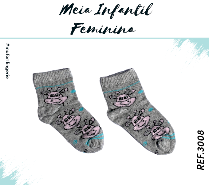 MEIA INFANTIL FEMININA - Ref 3008