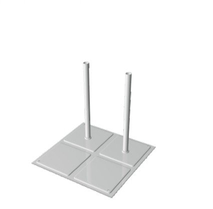 BASE POP 2 PINOS INFANTIL FERRO