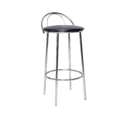 BANQUETA COM ENCOSTO CROMADA 