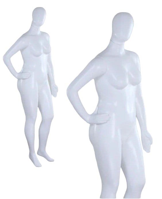 MANEQUIM FEMININA PLUS BRANCA POSE 