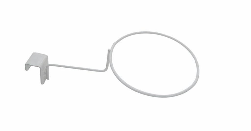  SUPORTE DE BOLA BRANCO COM ENCAIXE PARA RÉGUA