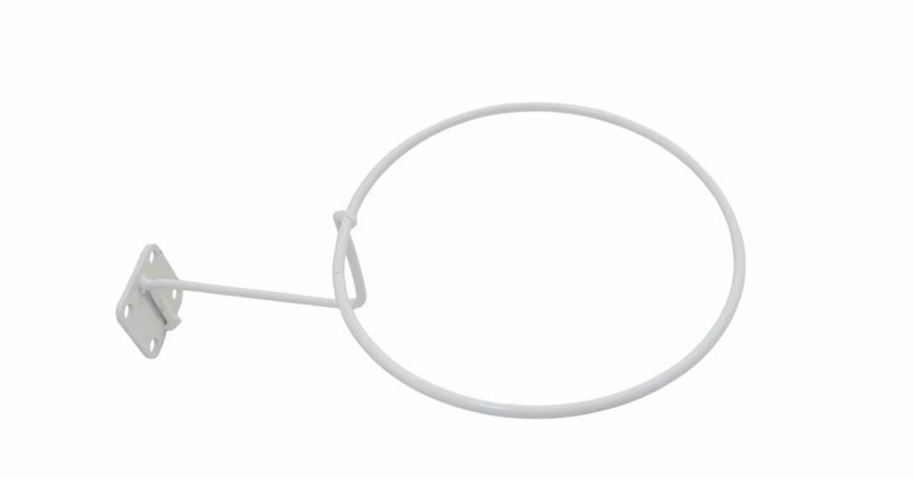 SUPORTE DE BOLA BRANCO PARA PAREDE 