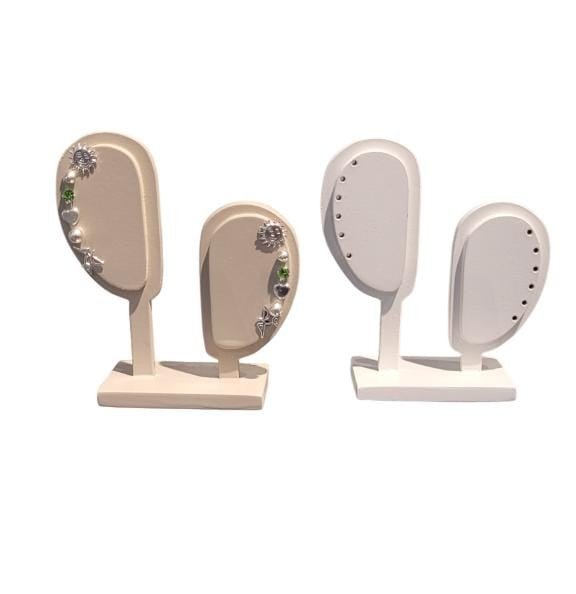 EXPOSITOR DUPLO ORELHA MADEIRA 