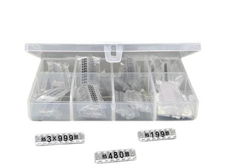 KIT PREÇO TRANSPARENTE  ACRÍLICO 