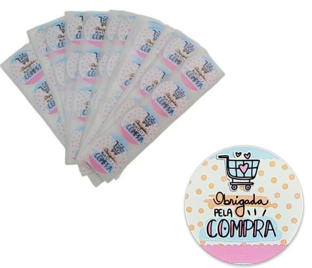 ADESIVO PARA EMBALAGEM (OBRIGADA PELA COMPRA)