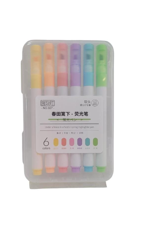 KIT MARCA TEXTO COM 6 CORES 