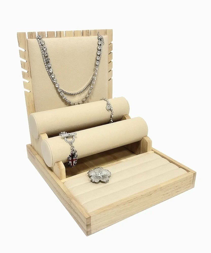 KIT EXPOSITOR GRANDE MADEIRA BEGE 