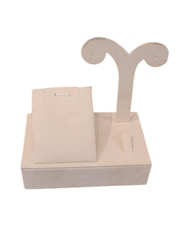 KIT EXPOSITOR PEQUENO MADEIRA BEGE 