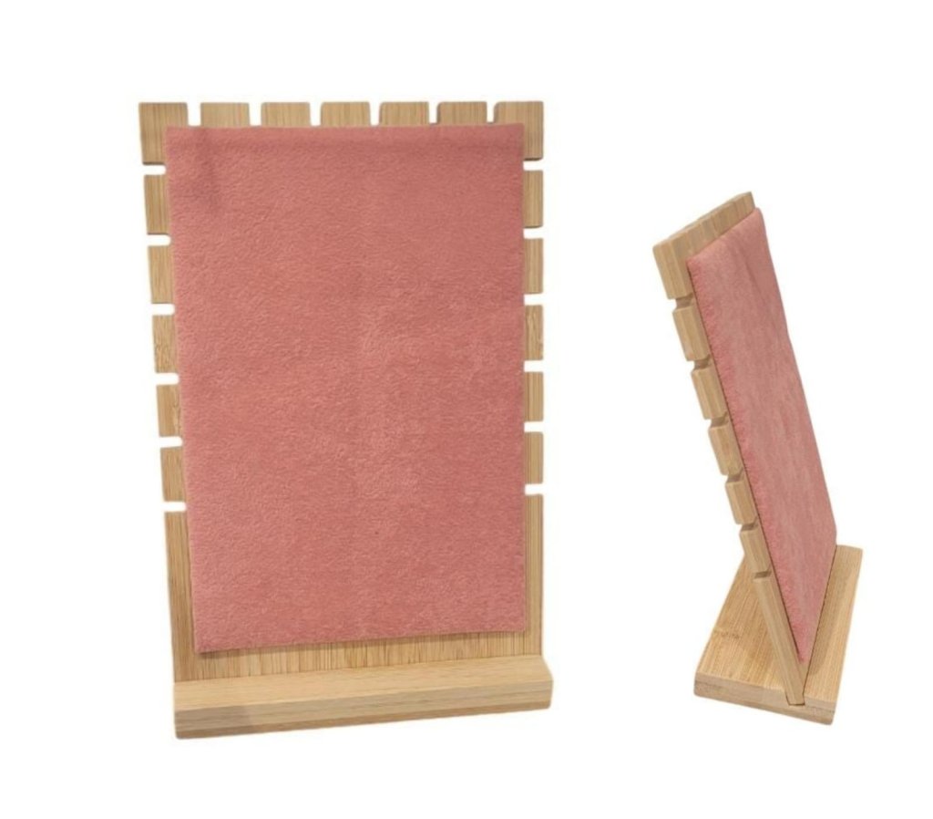 EXPOSITOR MADEIRA LATERAL PARA COLAR ROSA