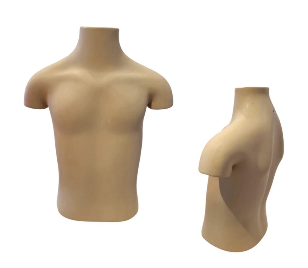 BUSTO INFANTIL VELUDO BEGE 