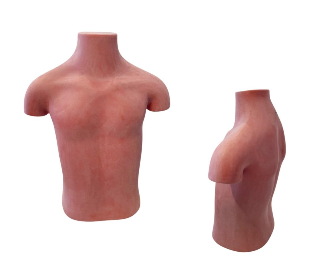 BUSTO INFANTIL VELUDO ROSA CHÁ(PROMOÇÃO)