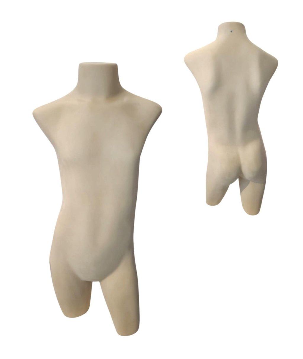 MEIO CORPO JUVENIL VELUDO BEGE 