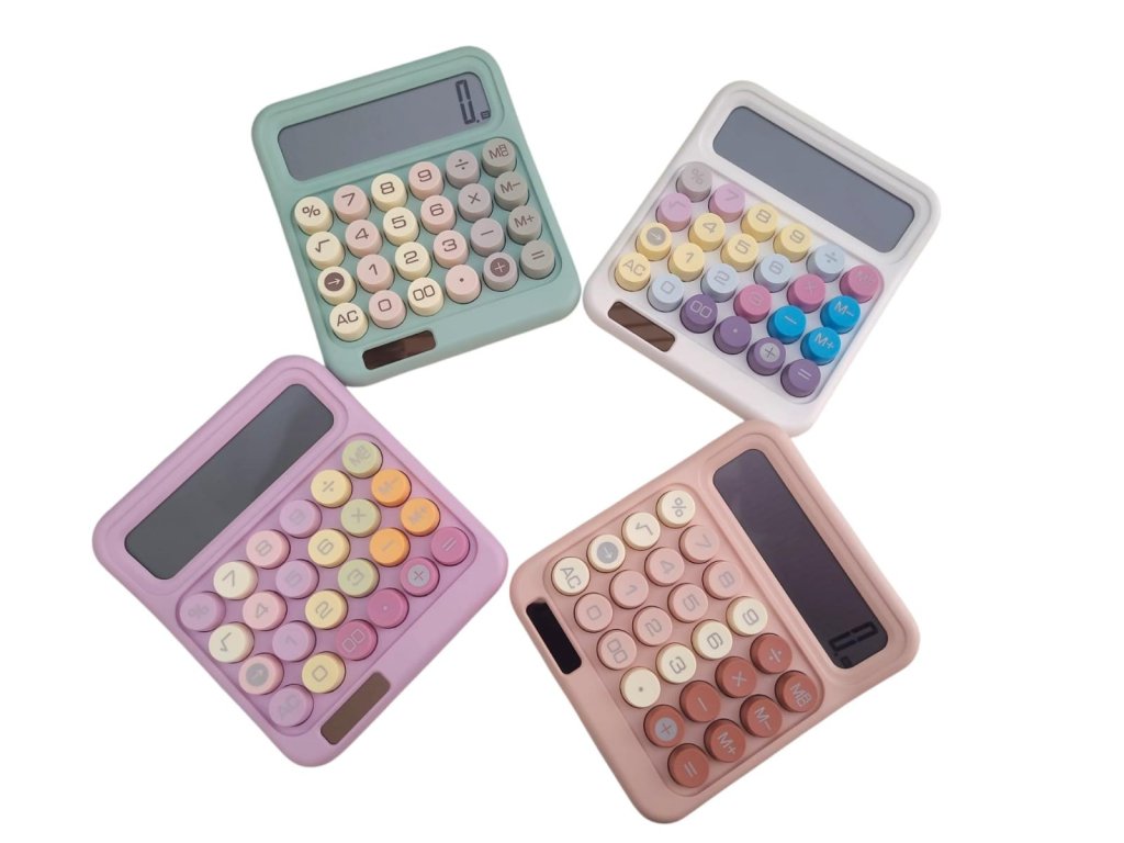 CALCULADORA GRANDE COM BOTÕES COLORIDOS 