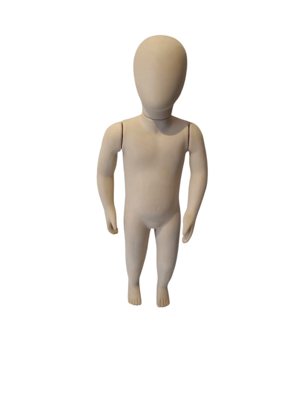 MANEQUIM INFANTIL BEBÊ VELUDO BEGE 