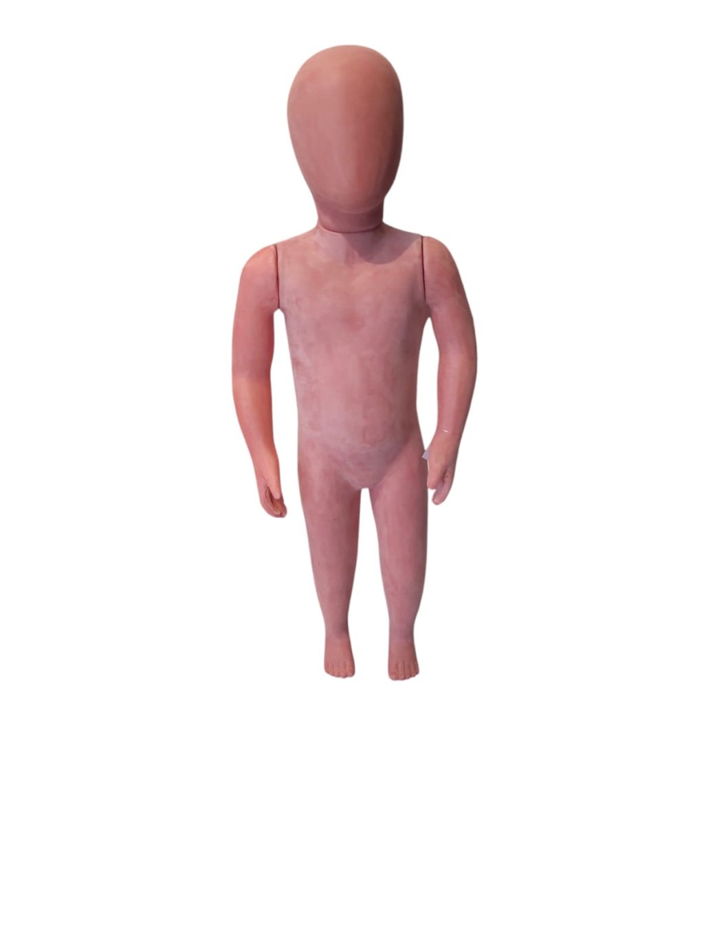 MANEQUIM INFANTIL BEBÊ VELUDO ROSA CHÁ(PROMOÇÃO)