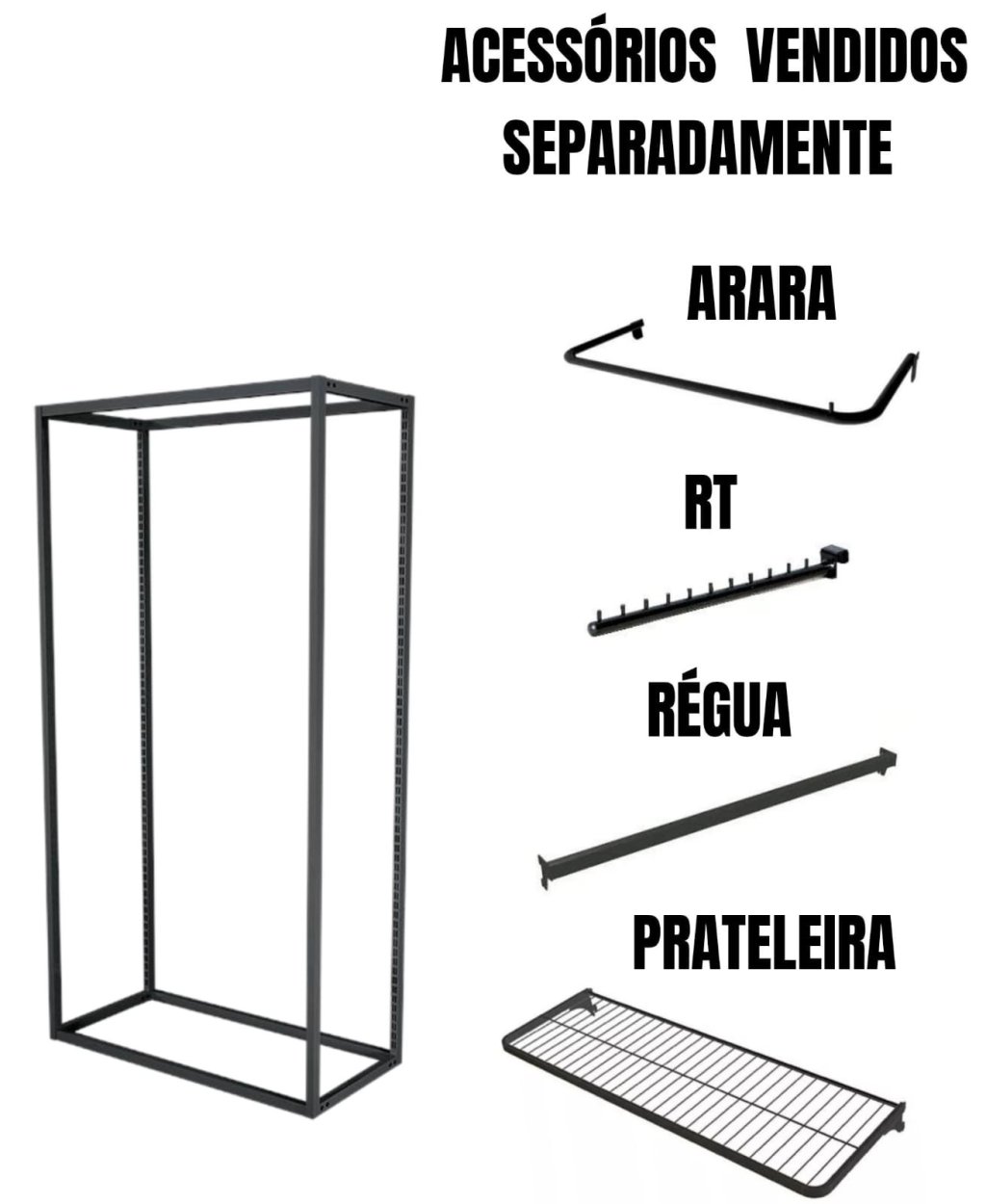 ARARA ESTRUTURA PRETA
