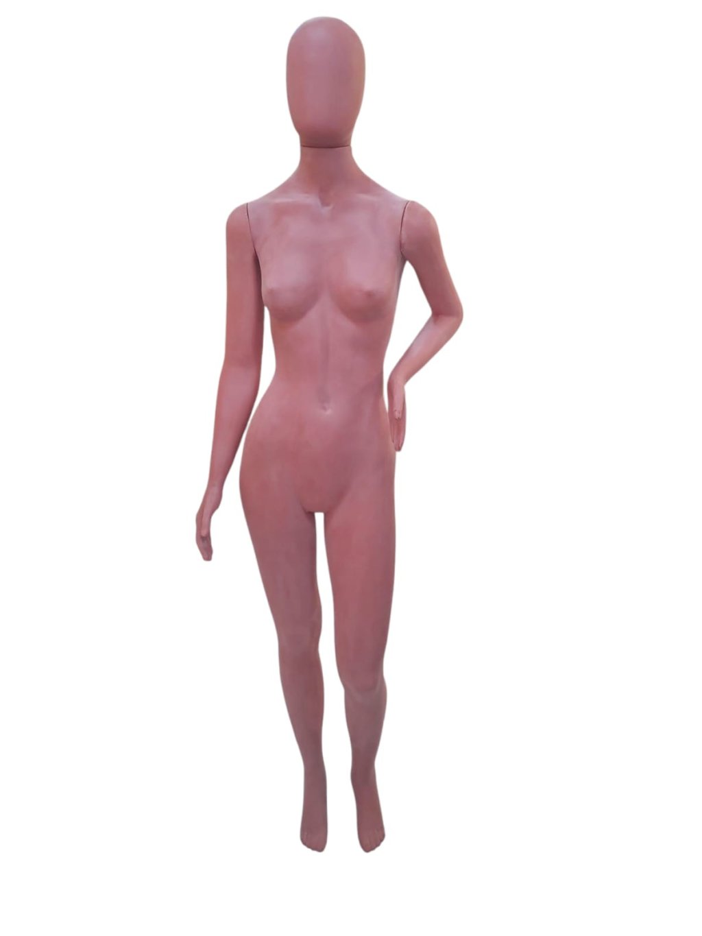 MANEQUIM  FEMININO SLIM VELUDO ROSA CHÁ 