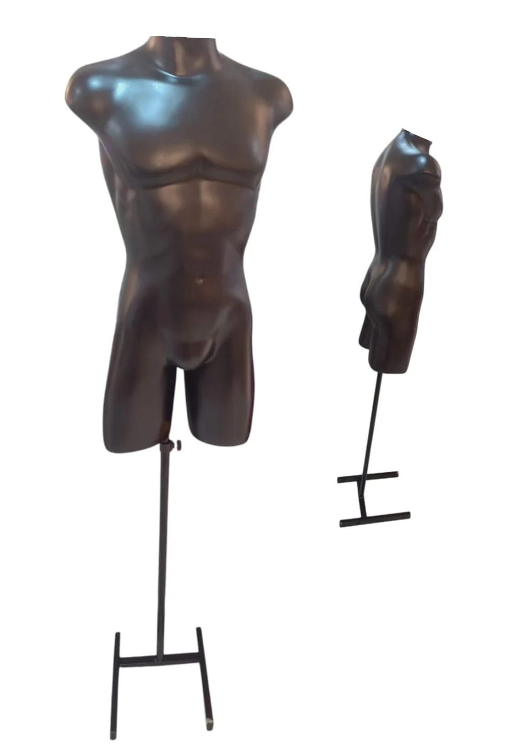 MEIO CORPO MASCULINO PRETO C/PEDESTAL PRETO(PROMOÇÃO)