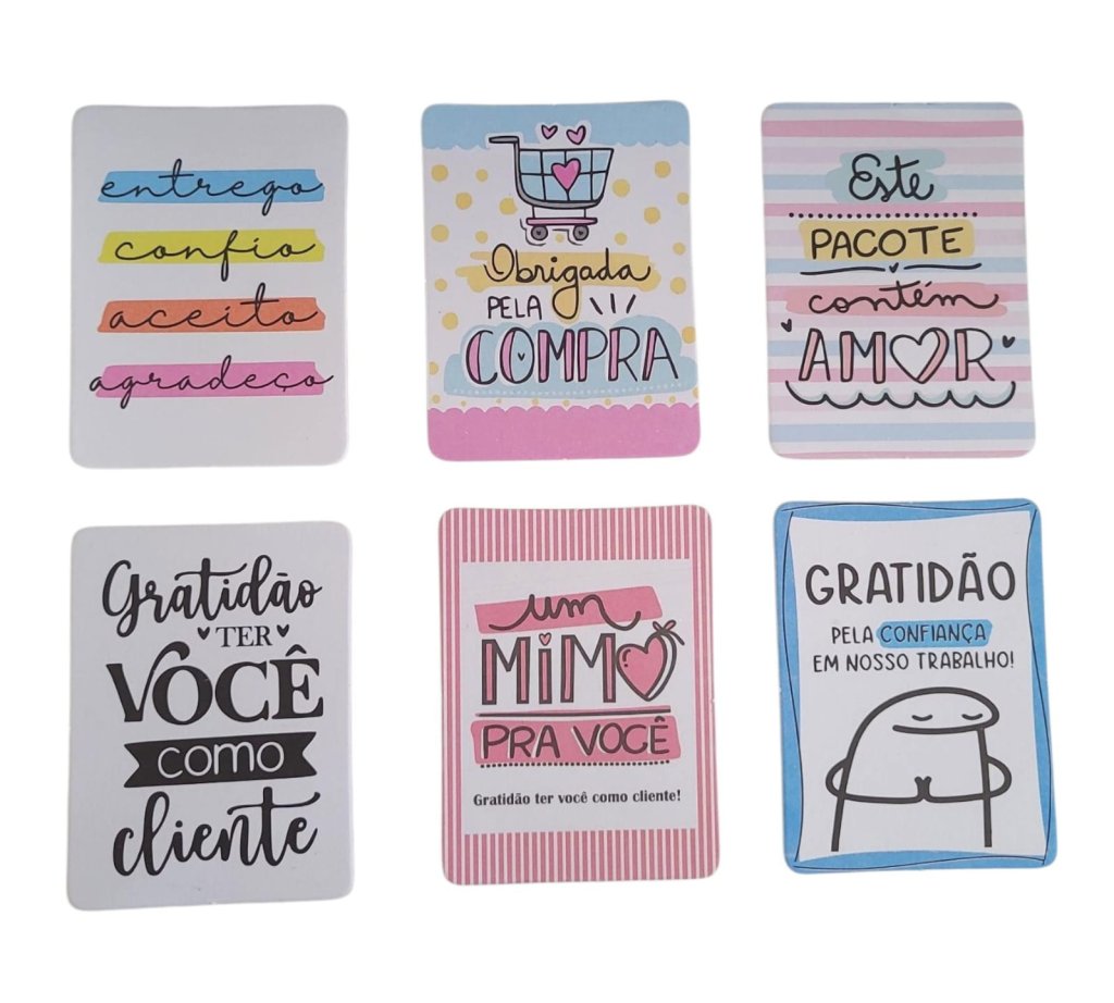 CARTÃO AGRADECIMENTO PARA EMBALAGEM