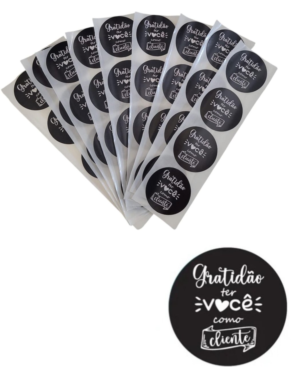 ADESIVO PARA EMBALAGEM (GRATIDÃO TER VOCÊ COMO CLIENTE ) 
