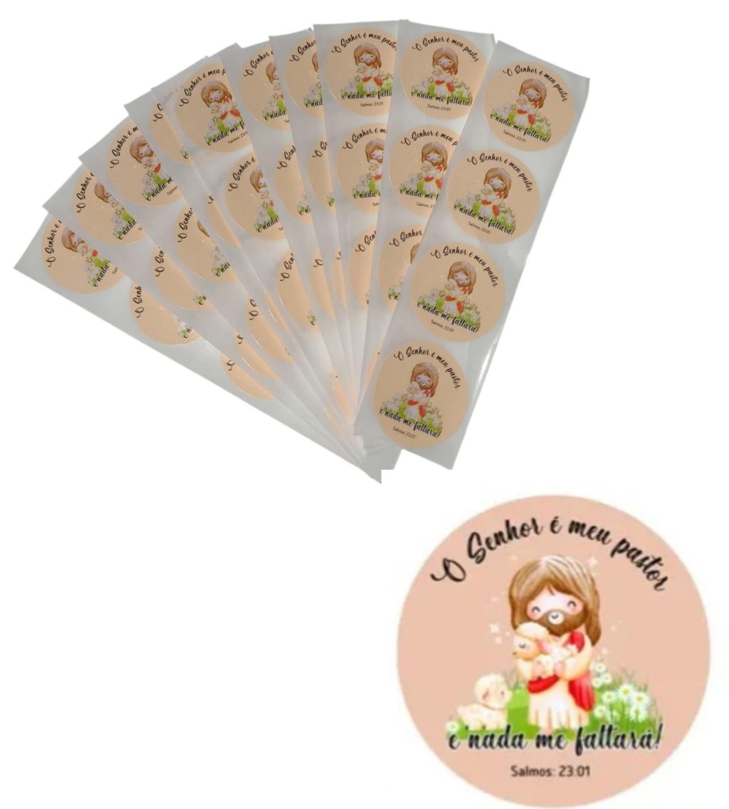 ADESIVO PARA EMBALAGEM (O SENHOR É MEU PASTOR E NADA ME FALTARÁ)