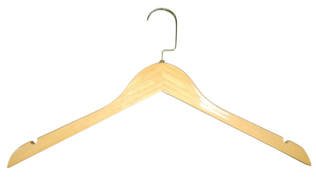 CABIDE MADEIRA CLARA PRIME SIMPLES C/ GANCHO DOURADO 