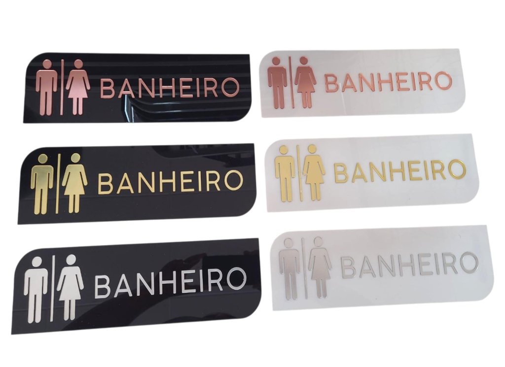 PLACA  SINALIZAÇÃO BANHEIRO UNISSEX 