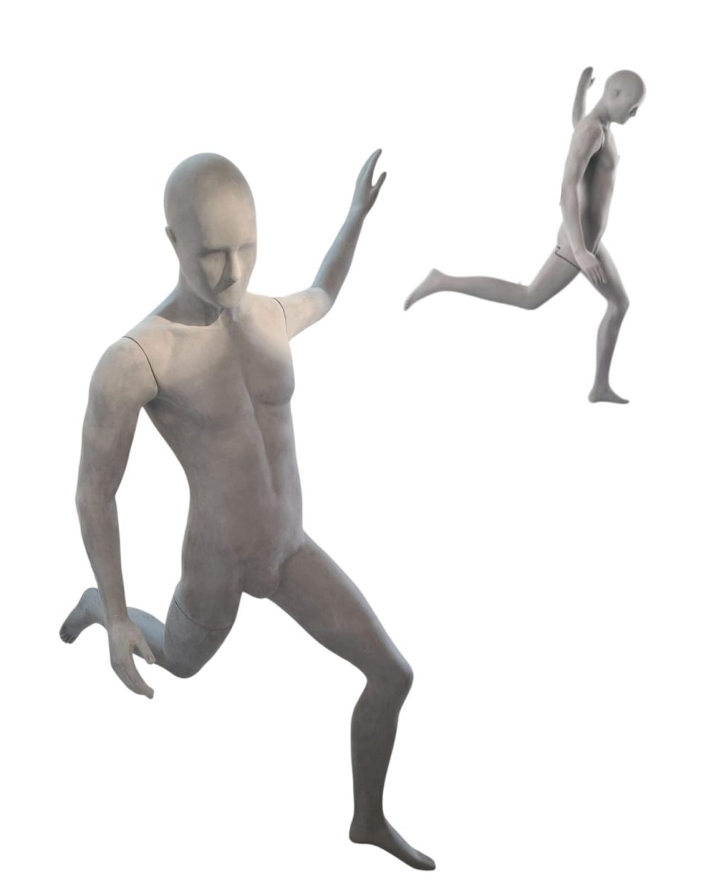 MANEQUIM MASCULINO JOGADOR DE FUTEBOL CINZA 