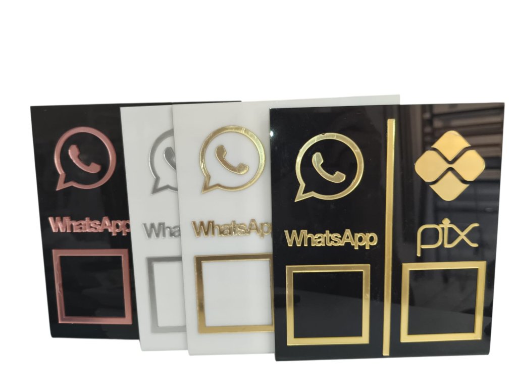 PLACA P WHATS APP E PIX 