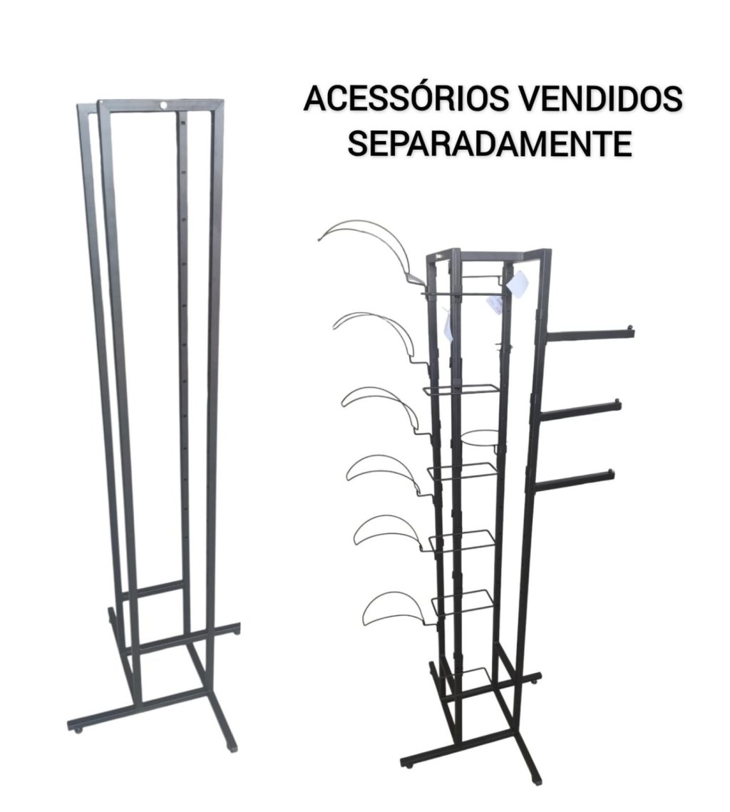 ARARA DE CENTRO PARA ACESSÓRIOS PRETA