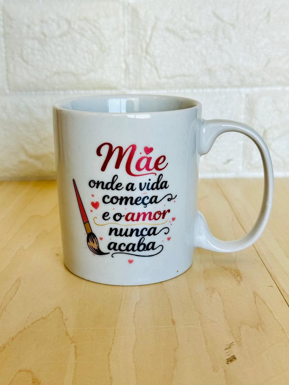 Caneca Aurora Branca Mãe Rosé